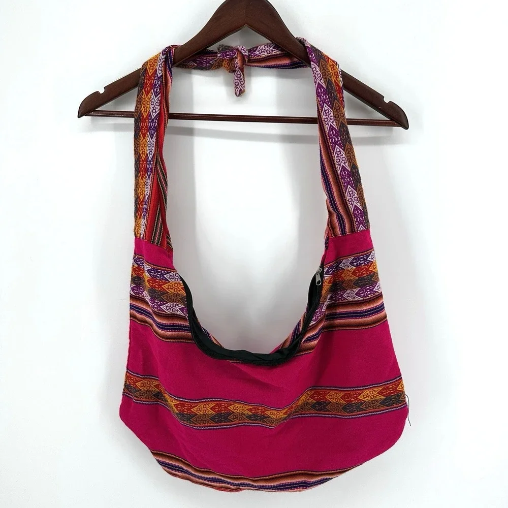 Boho Sling Bag Crossbody Hobo Hippies Ethnic Handmade Stylish Multi-Color